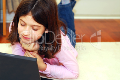 Girl computer