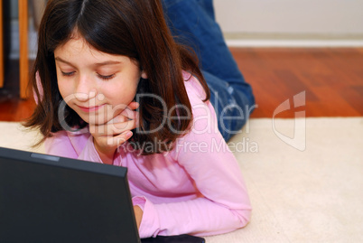 Girl computer