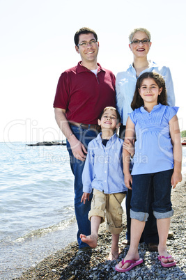 Happy family at beach