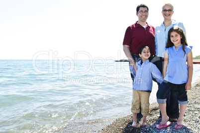 Happy family at beach