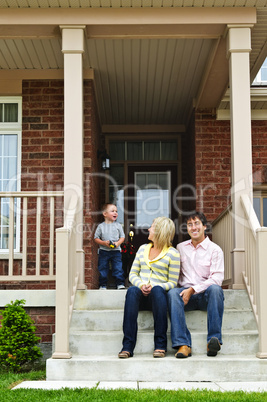 Happy family at home