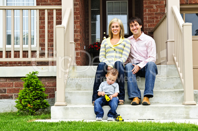 Happy family at home