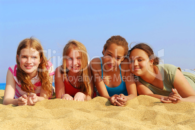 Girls on beach