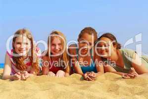 Girls on beach