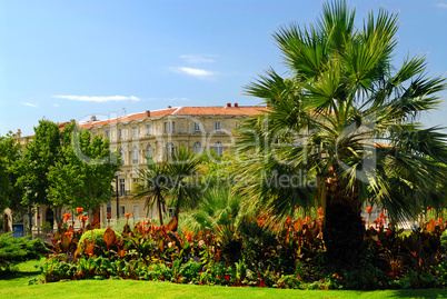 City park in Nimes France