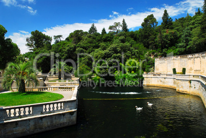 Jardin de la Fontaine in Nimes France