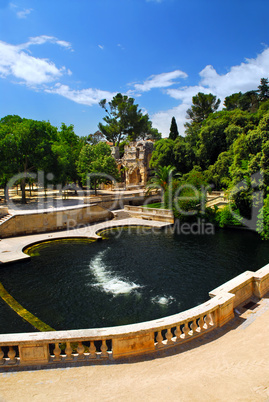 Jardin de la Fontaine in Nimes France