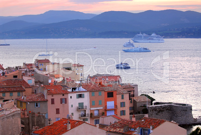 St.Tropez at sunset