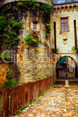 Old stone walls in Rennes