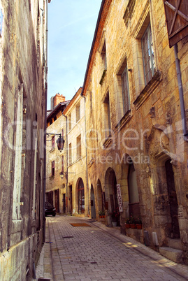 Medieval street in France