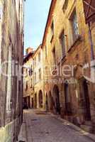 Medieval street in France