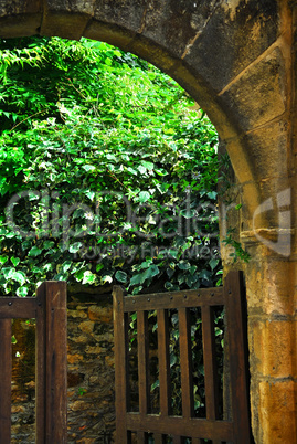 Garden gate in Sarlat, France