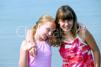 Two preteen girls