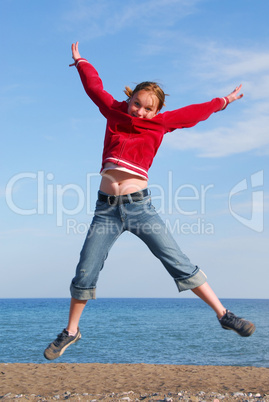 Girl jumping