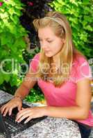 Girl with computer