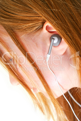 Girl listen music