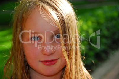 Portrait girl child summer
