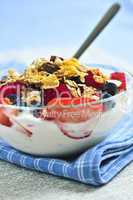 Yogurt with berries and granola