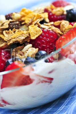 Yogurt with berries and granola