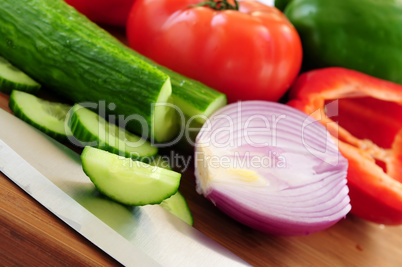 Vegetables for salad