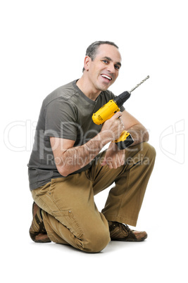 Handyman with a drill