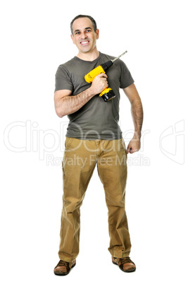 Handyman with a drill