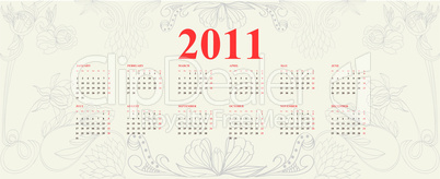 Vintage calendar for 2011