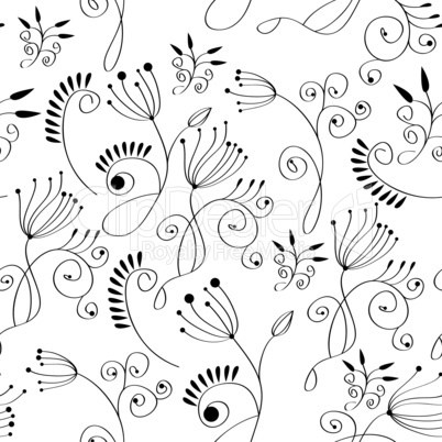 Monochrome floral background