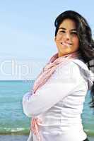 Beautiful young woman at beach