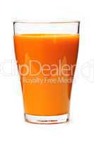 Carrot juice in glass