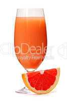 Grapefruit juice in glass