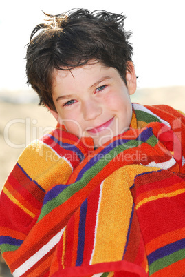 Boy in a towel
