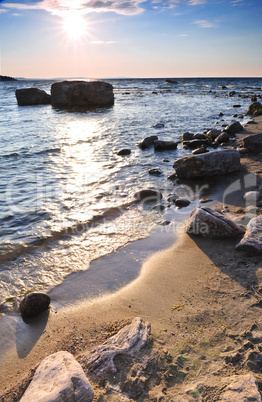 Sunset over water