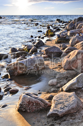 Sunset over water