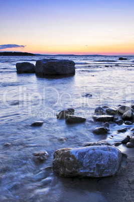 Sunset over water