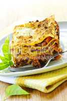 Plate of lasagna