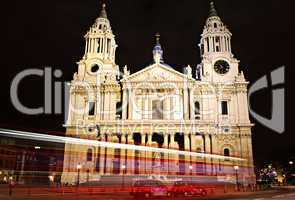 St. Paul's Cathedral London at night