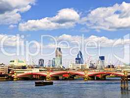 Blackfriars Bridge with London skyline