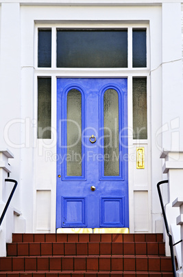 Blue door in London