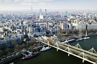 Hungerford Bridge seen from London Eye