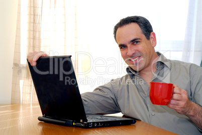 Man with laptop