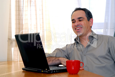 Man with laptop