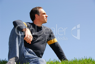 Man looking at sky