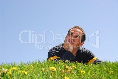 Man on grass