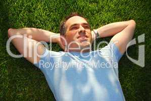 Man on grass