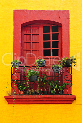 Window on Mexican house