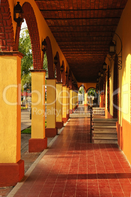 Sidewalk in Tlaquepaque district, Guadalajara, Mexico