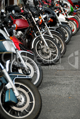 Row of motobikes