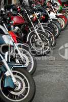 Row of motobikes