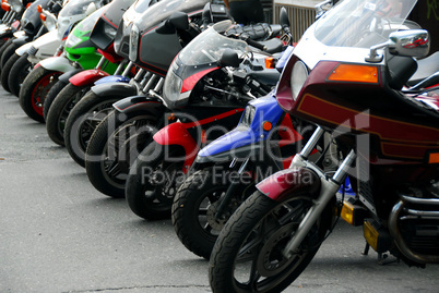Row of motocycles